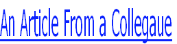 An Article From a Collegaue